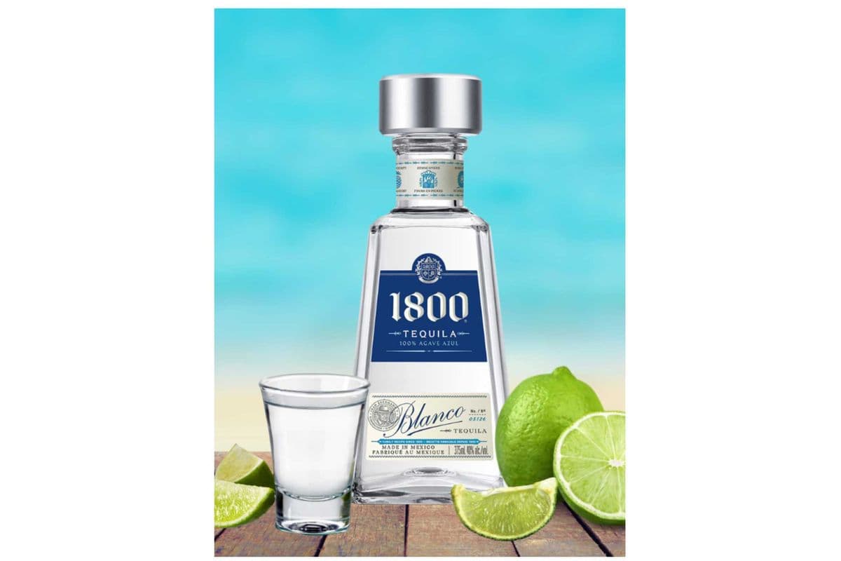 1800 BLANCO (SILVER) TEQUILA 375ML (1 x 375ml)
