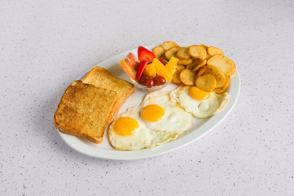 FRESH FRUIT AND EGGS