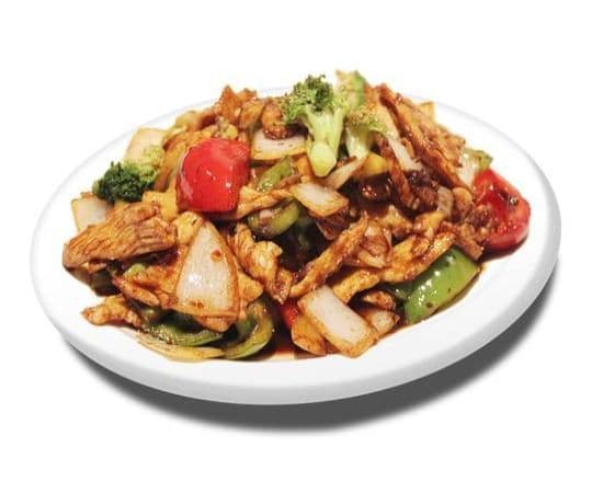 33. Poulet ou bœuf piquant et frit avec riz / Spicy Chicken on Beef with Rice/辣鸡(牛)