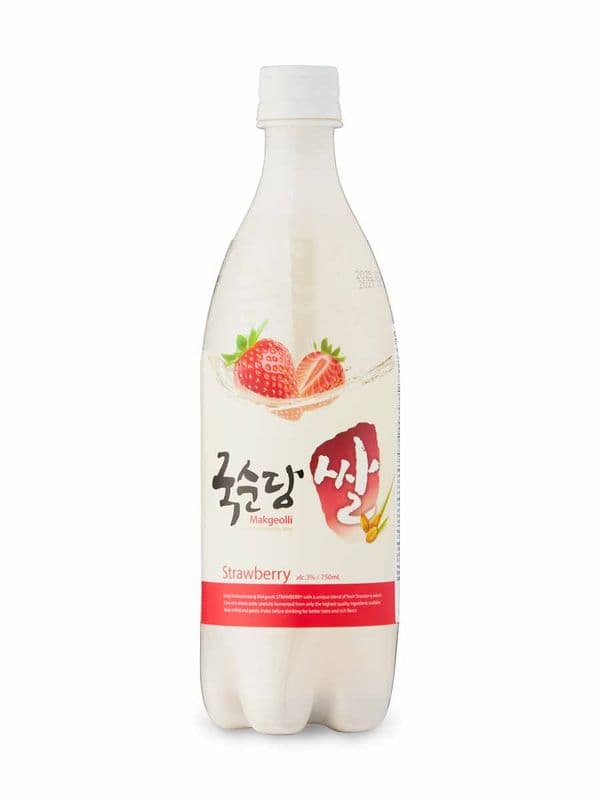 Kooksoondang Makgeolli Sparkling rice wine / 韩国马格利草莓味米酒