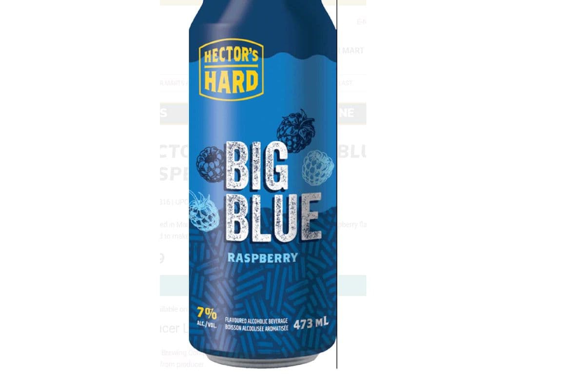 Hector's Hard Big Blue Raspberry (1 x 473 ml can)