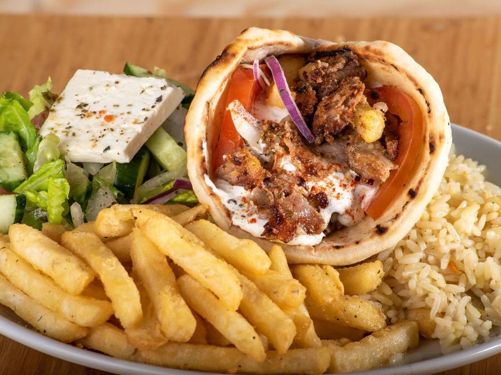 *ASSIETTE 1 PITA GYRO PORC