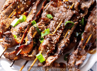 Chicken or Beef Skewers (4 pcs)