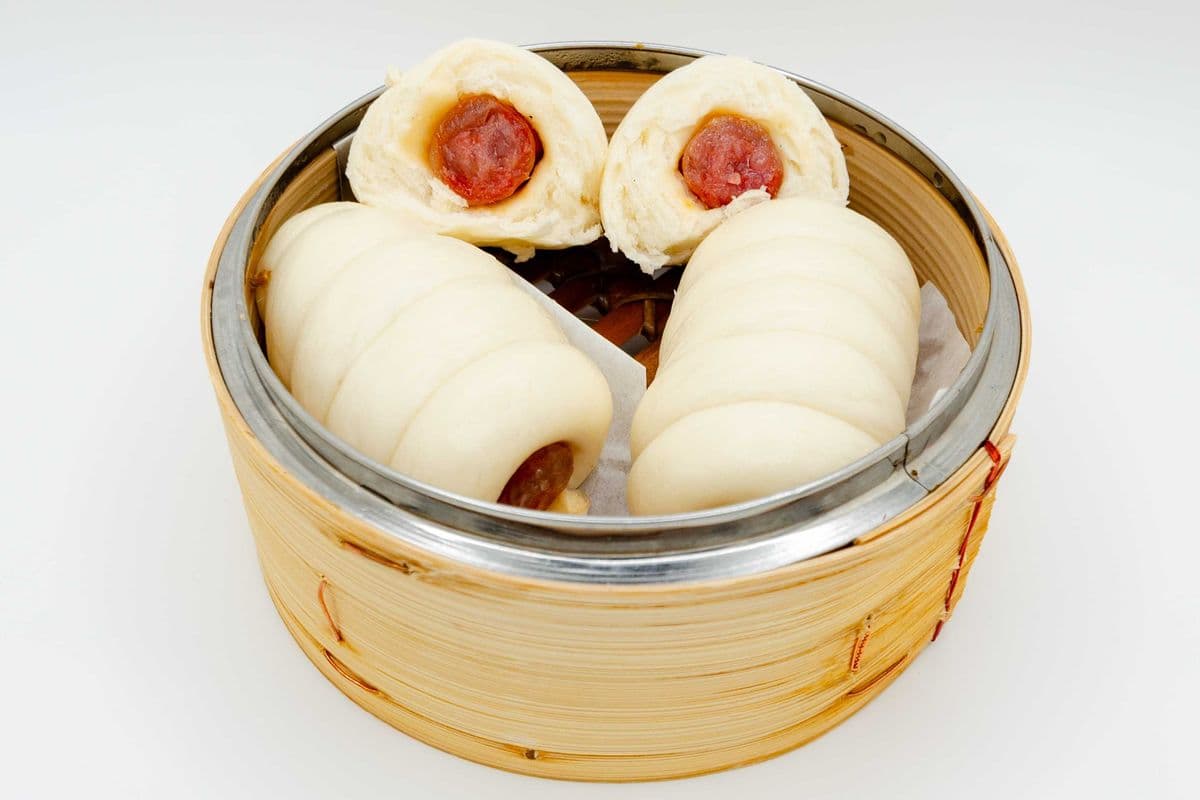 Steamed Mini Chinese Sausage Roll 迷你臘腸卷