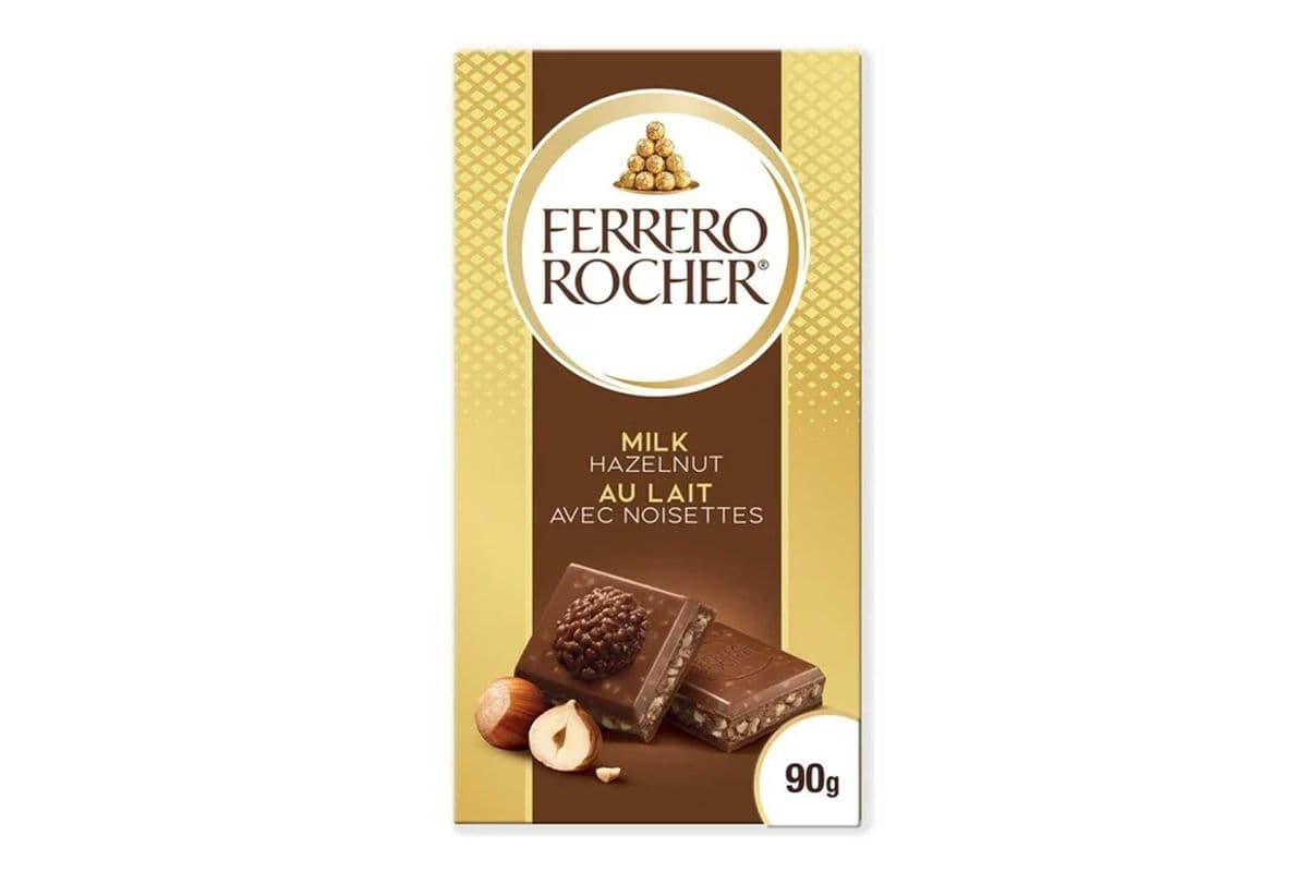 FERRERO ROCHER Milk Chocolate with Hazelnut, 90g (90 g)