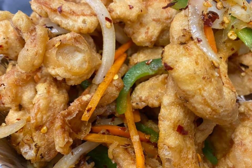 42A. Salt and Pepper Shredded Chicken