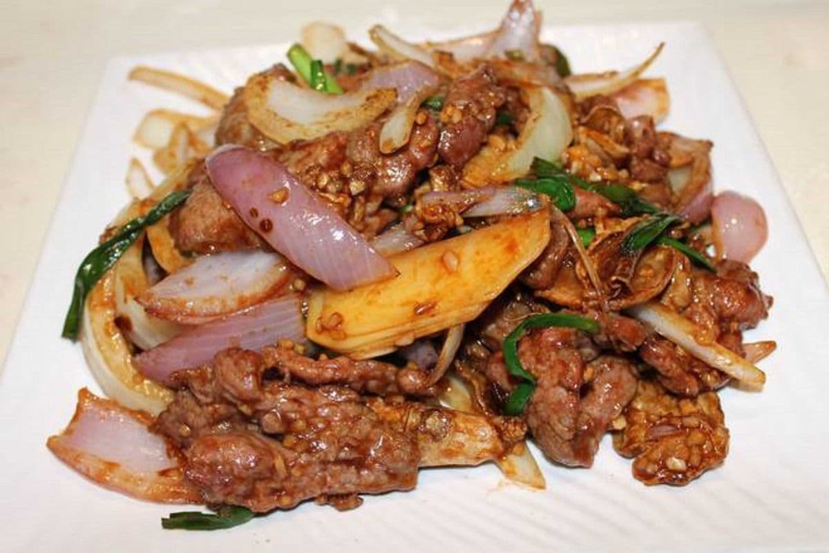 姜葱炒牛肉 Beef with Ginger and Onion