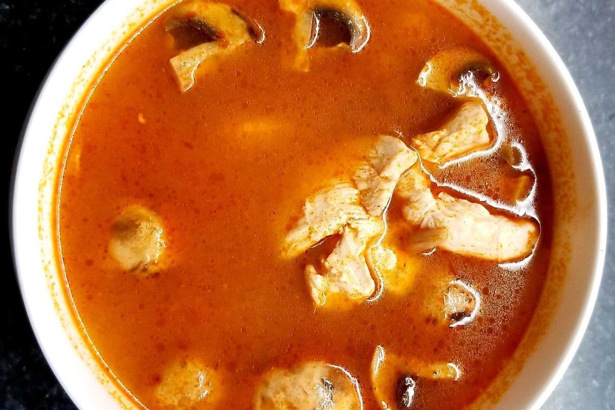 Tom Yum Gai (A.K.A Hot and Sour Soup w/ Chicken) (Gluten Free) [REFRIGERATED, COLD]