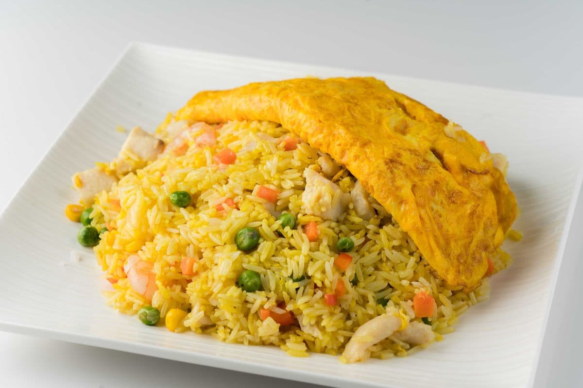 143. Pineapple Chicken and Shrimp Fried Rice