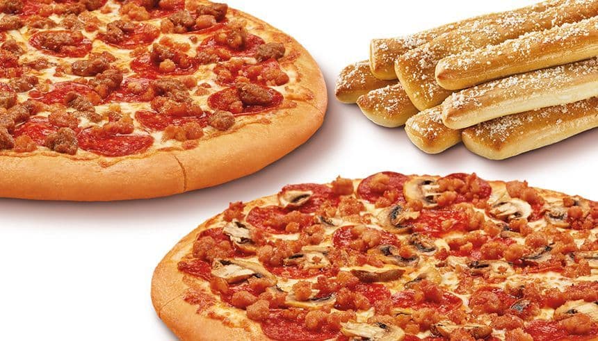Two Large Pizzas & Crazy Bread