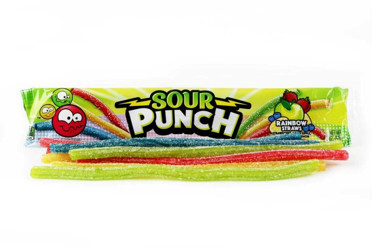 Sour Punch - Rainbow Straws 57g