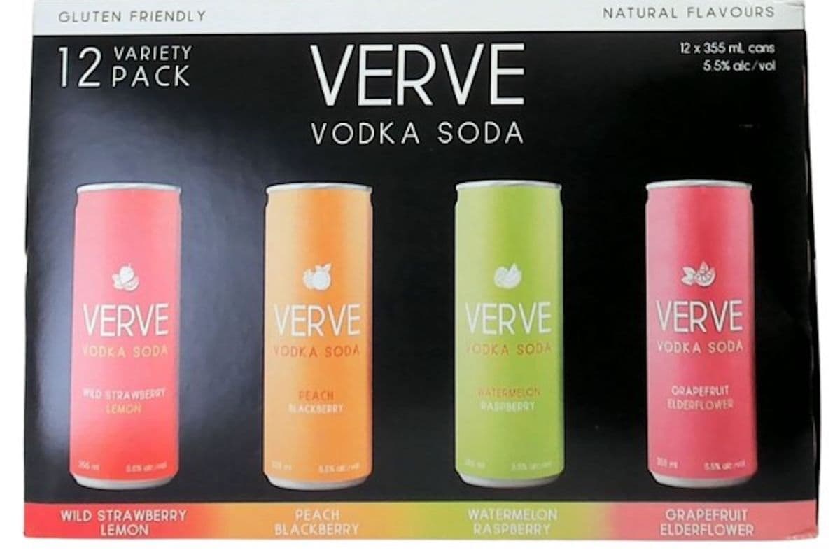 VERVE VODKA SODA 12 MIX PACK (12 x 355ML)