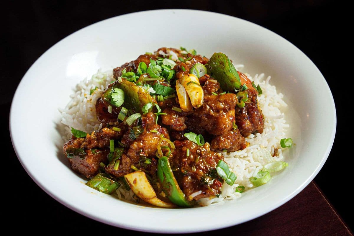 Chicken Manchurian with Rice