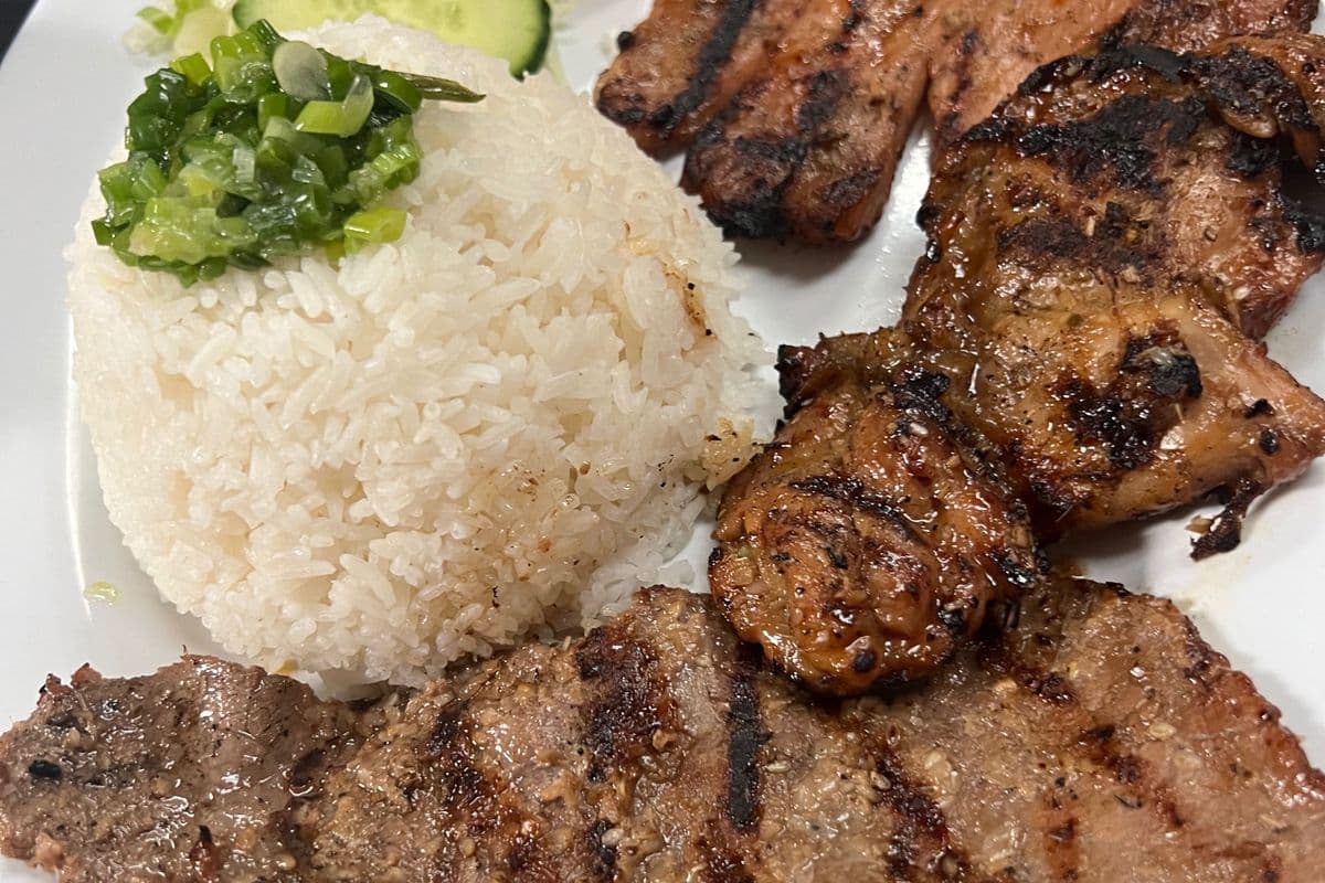 Grilled Pork Chop, Chicken, and Beef - Com Ga Nuong, Suon Nuong, Bo Nuong