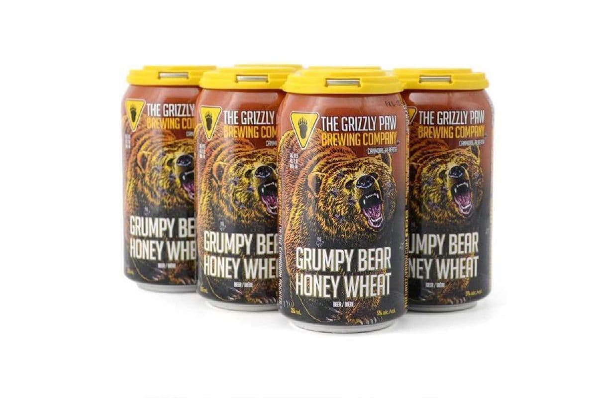 Grizzly Paw Grumpy Bear Honey Wheat (6 Pack Cans) (6 x 355ml)