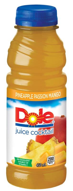 Dole Cocktail de Jus Ananas Grenadille Mangue 450ml/ Dole Juice Cocktail Pineapple Passion Mango