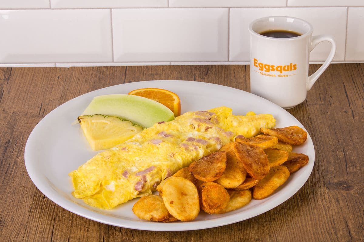 Om. Jambon et fromage suisse / Ham and Swiss Cheese omelet