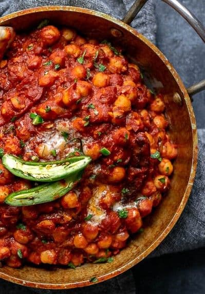 Chana Masala with Plain Rice