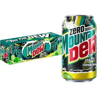 Mountain Dew Baja Blast Zero Sugar 12 Pack - USA