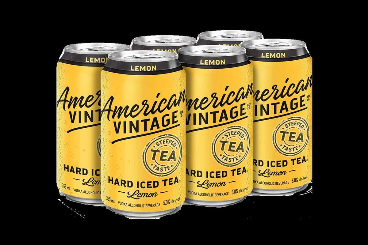 AMERICAN VINTAGE ICED TEA LEMON (6 x 355ML CANS) (6 x 355ML)