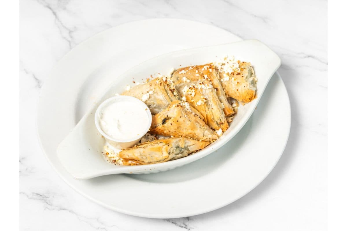 Spanakopita with Tzatziki