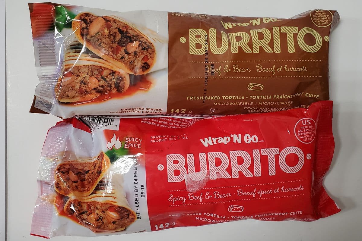 Wrap 'N Go or No Name Burritos (142gm) Frozen