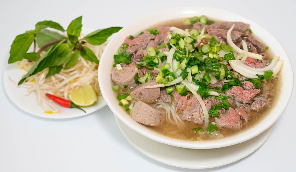 36. Medium Rare Beef and Beef Ball Noodle Soup