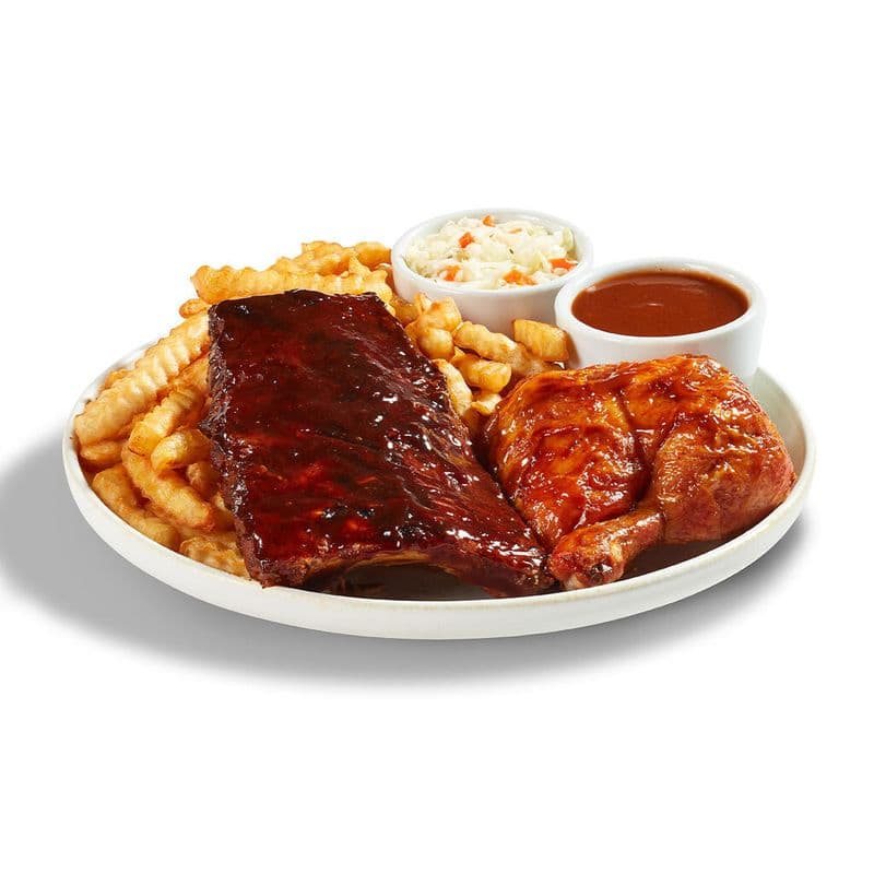 Demi-côtes et cuisse de poulet / Half Order of Ribs