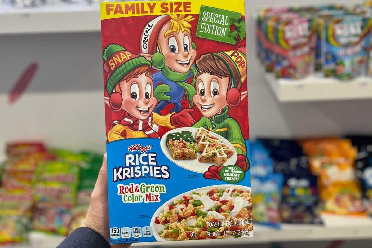 RICE KRISPIES SPECIAL EDITION RED & GREEN COLOUR MIX (FAMILY SIZE) - 340G
