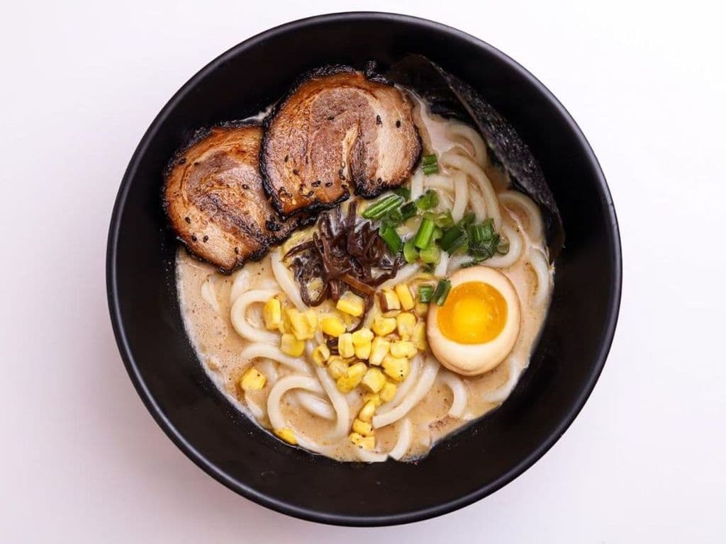 Tonkotsu Roasted Black Garlic (Most Popular) Udon