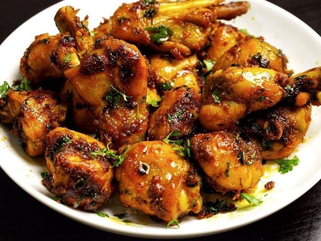 Telangana Style Chicken Fry / Télangana Friture de Poulet