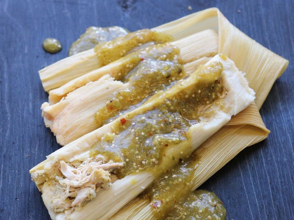 Tamal Chicken Verde