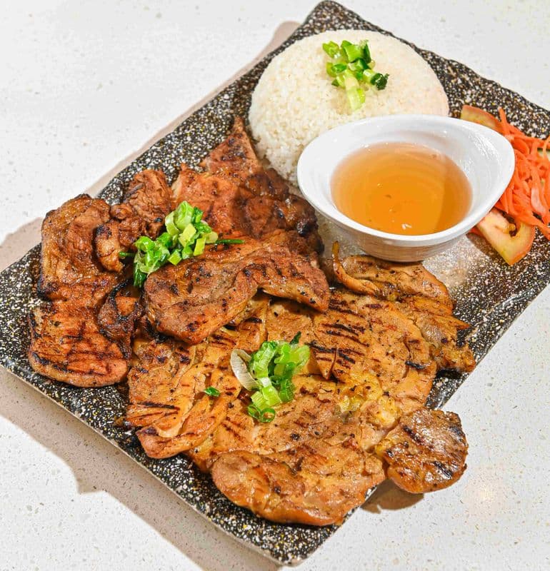 C3. Broken Rice with Grilled Pork Chop and Grilled Chicken