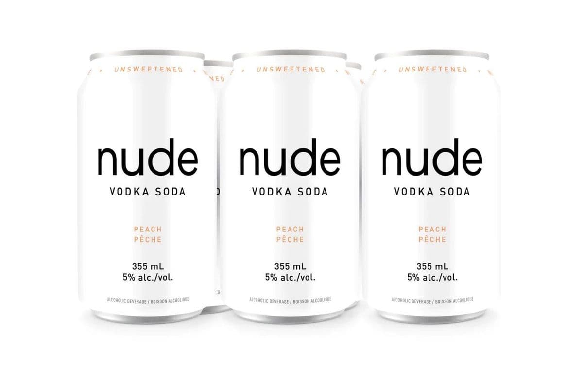 Nude Vodka Soda Peach (6 x 355mL Cans)