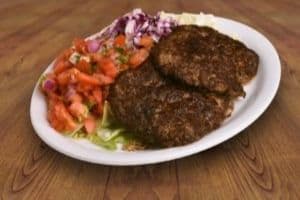 Chaplee Kabob Salad & Naan (Spicy Ground Beef)