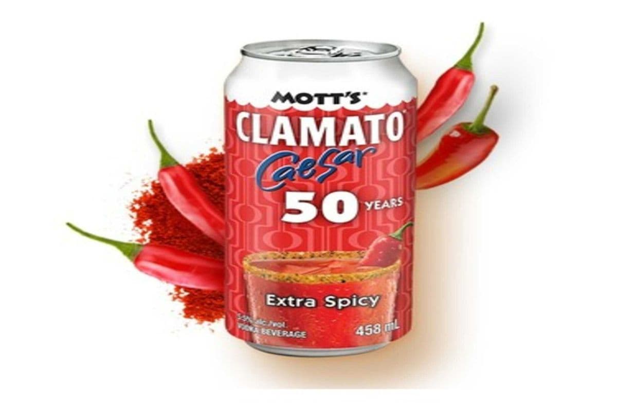 MOTT'S CLAMATO CAESAR EXTRA SPICY (1 x 458 ML)