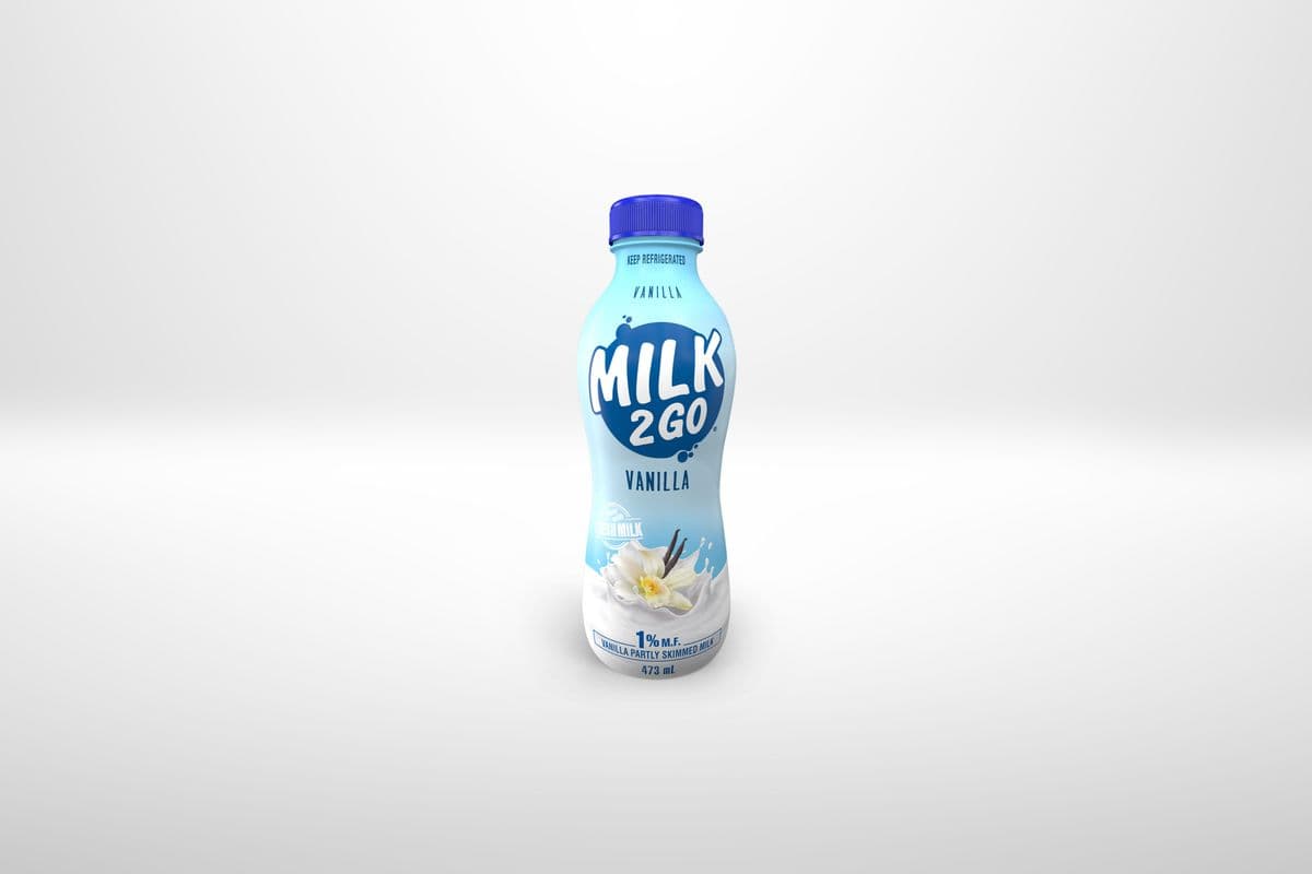 Milk2Go - Vanilla Partly Skimmed Milk 1% (473 ml)