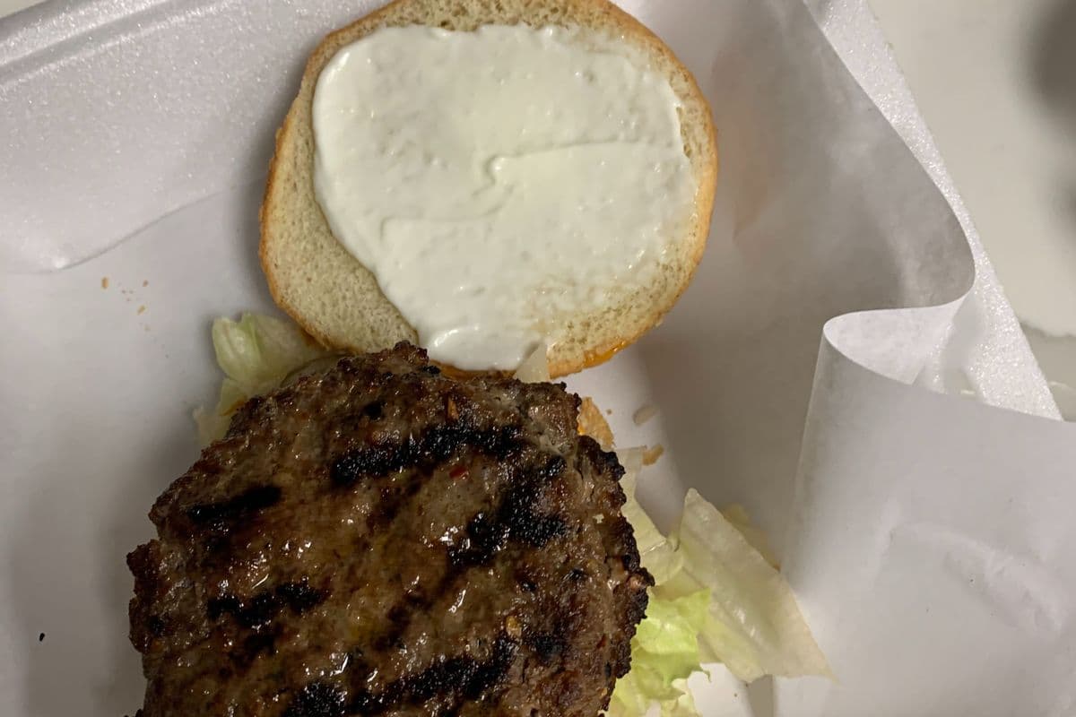 Beef burger sandwich
