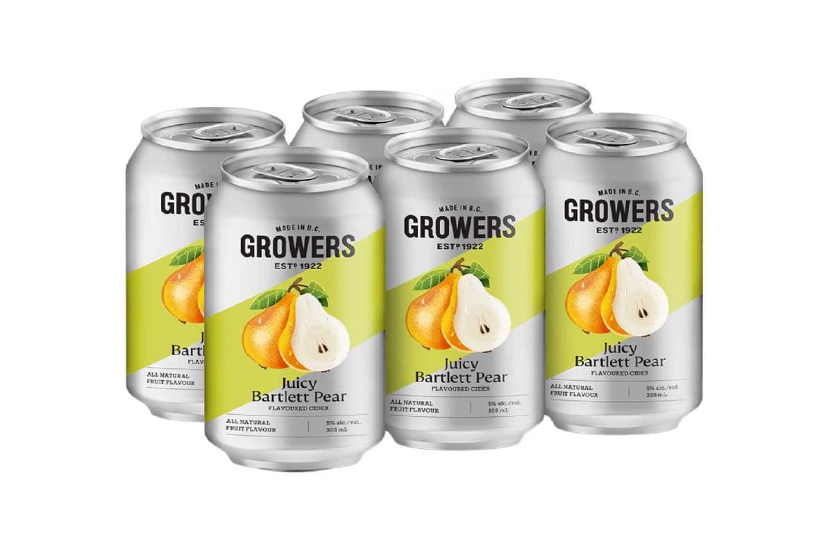 Growers Juicy Bartlett Pear (6 x 355 ml)