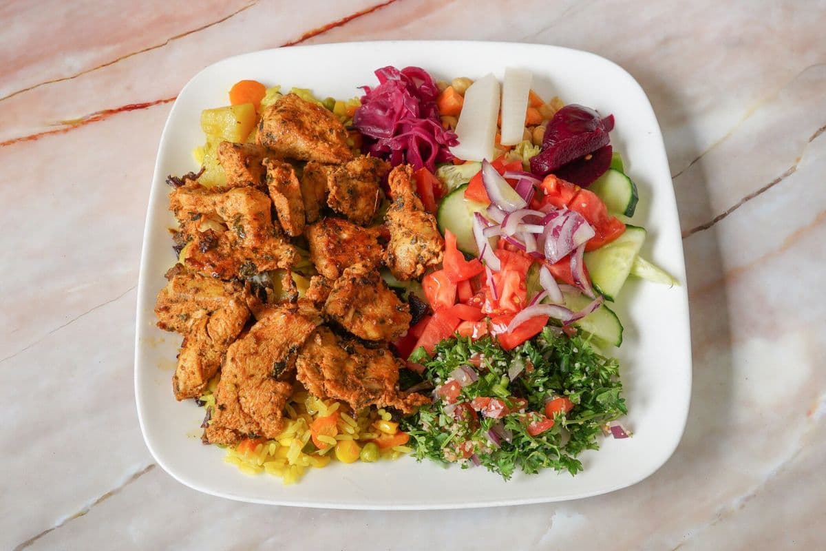 5. Chicken Breast Kebab Plate