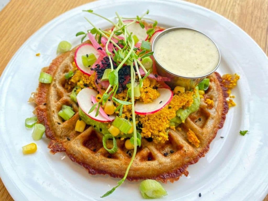Savoury Waffle (25g protein, 14g fibre)