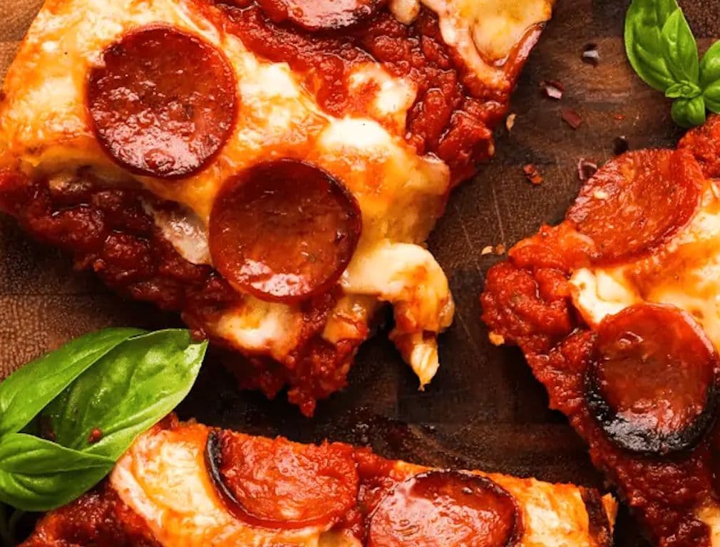 Gluten Free Deep Dish Pepperoni Pizza