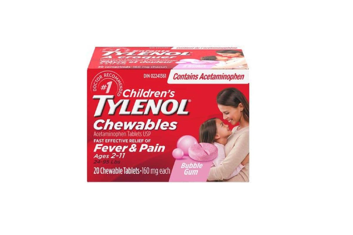 Tylenol Children's Flavored 20 Chewable Tablets