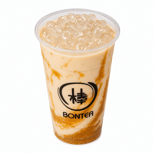 Fresh Taro Green Milk Tea w/Crystal Boba / QQ鮮芋奶绿