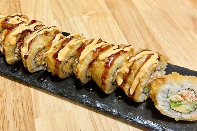 6. Golden Spicy California Roll