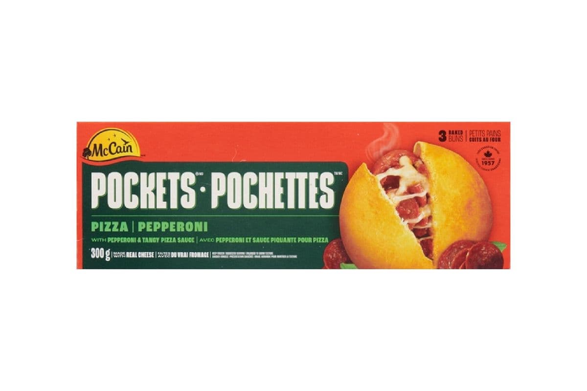 McCain Pizza Pockets Pepperoni (3 Pack) 16/300 g 1002350