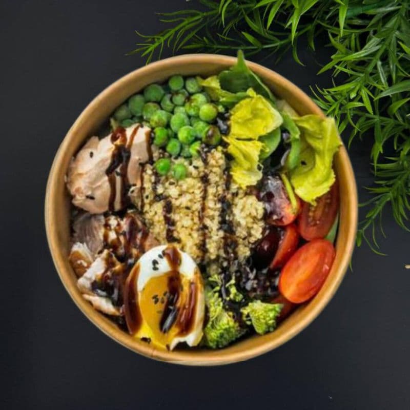 Healthy Bowl with Eel and Quinoa