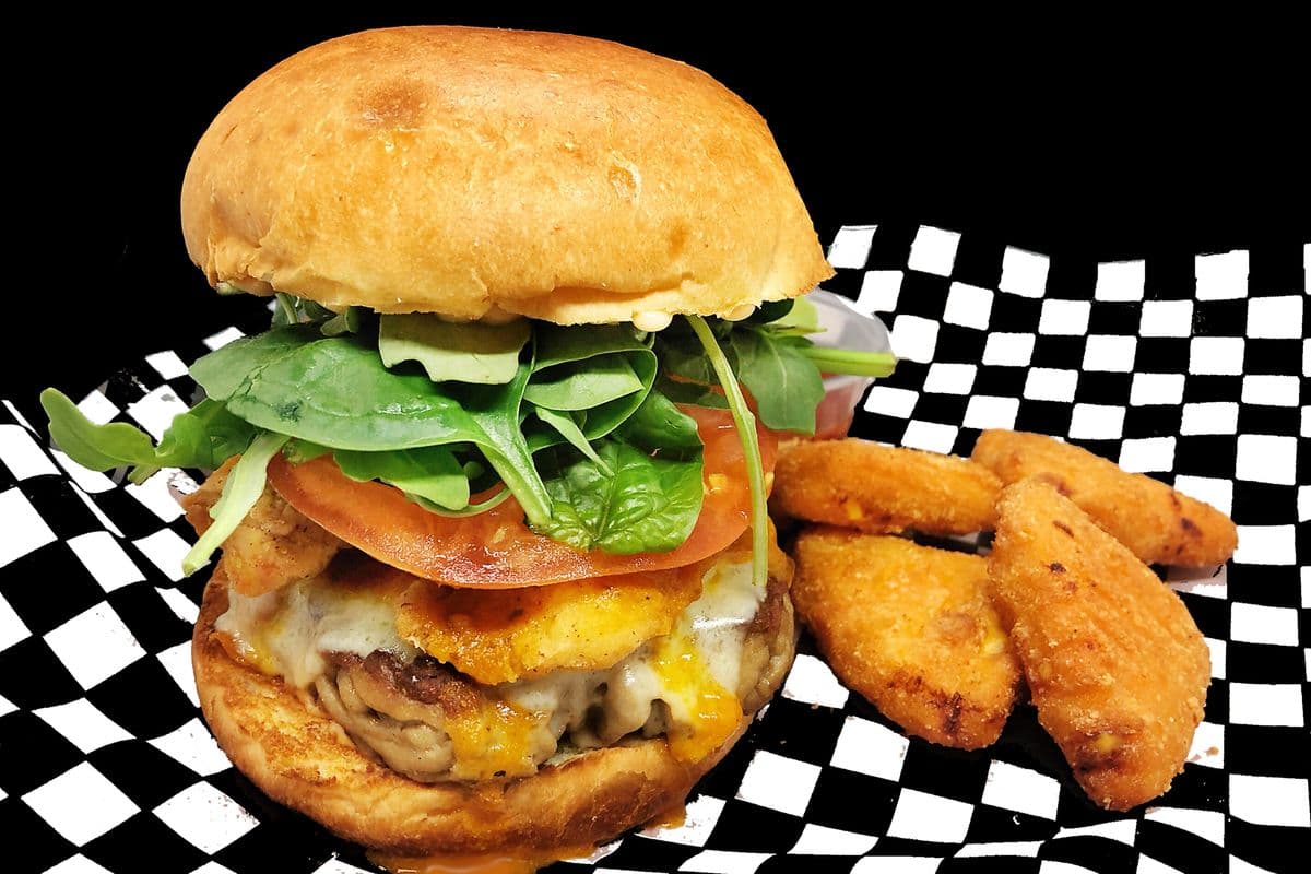 Ranch Chicken Burger (double protein with beef patty)