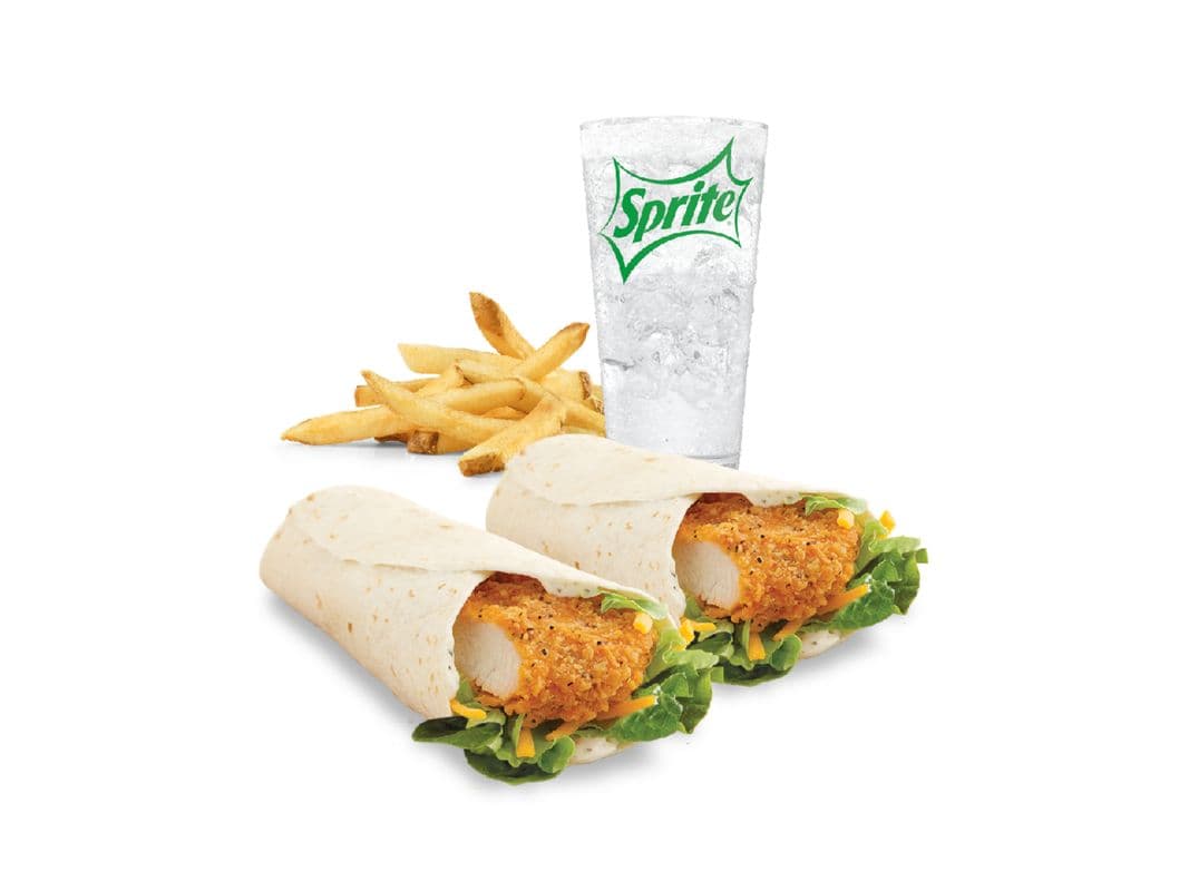 Duo wrap au poulet classique / Classic Chicken Wrap Duo Combo (Grand / Large)