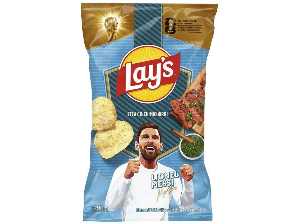 Lays Steak and Chimichurri Potato Chips 220g Lionel Messi World Cup Edition